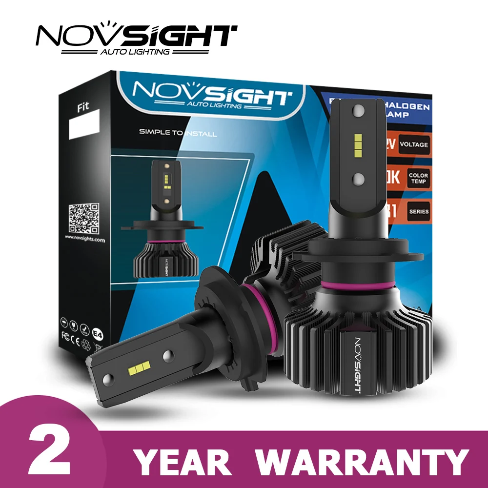 Новые светодиодные лампы NOVSIGHT H7 12 В Автомобильная фара H4 H11 H8 H9 светодиодный 6500K