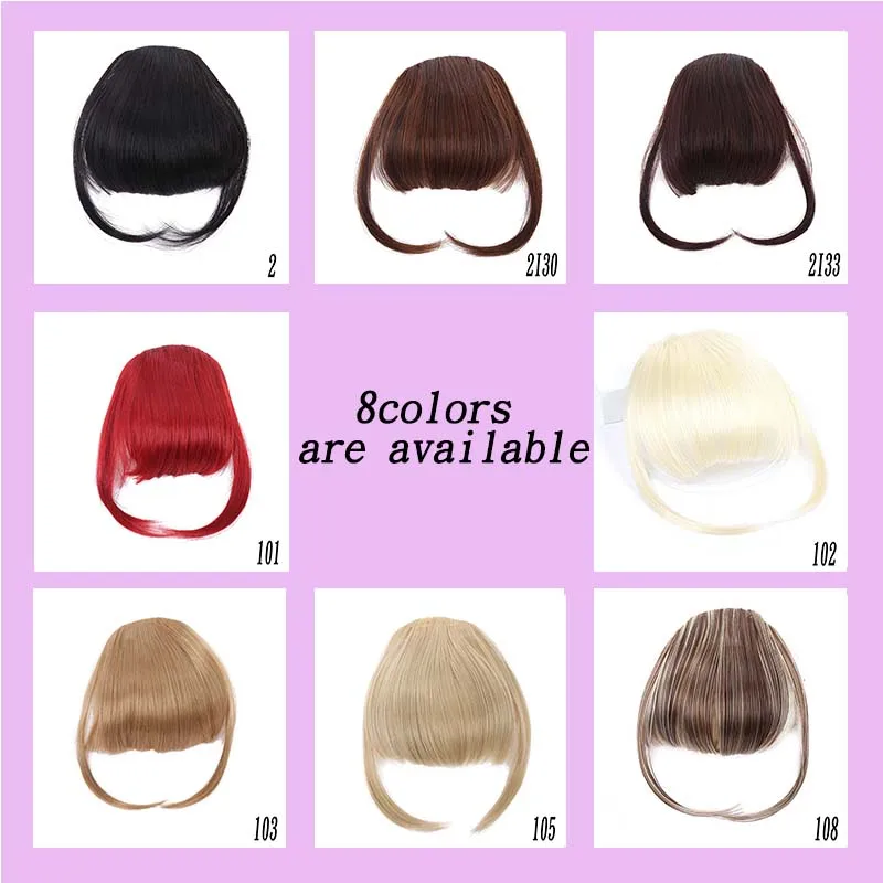 XUANGUANG аккуратные накладные челки для волос на заколках|Челки из синтетики| |