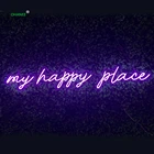 Светодиодсветильник неоновые вывески, 12 В, для my happy place, акриловые, для украшения стен дома, для вечевечерние, свадеб