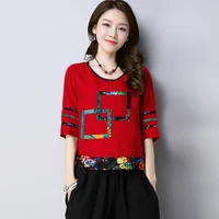 fashion casual chinese traditional shirt cotton chinese top women linen oriental china clothing womens tops and blouses