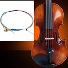 Алюминиево-магниевого сплава полный набор скрипки Струны для скрипки Замена для 34  44 Скрипка 4 шт. G D  E среднего напряжения инструмент Аксессуары