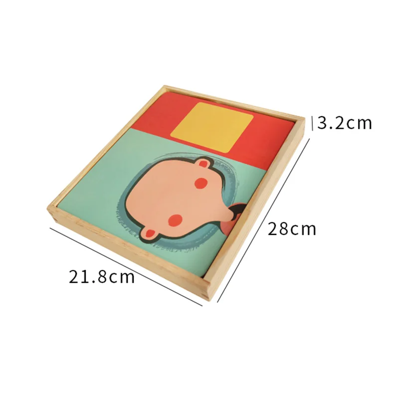 

Toys Wooden Magnetic Puzzles Educational Game Wooden Cognitive Pairing Beneficial Intelligence Magnetic Paste Face Feature Toys