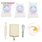 Новые мешки для муки, соли, скалка для яиц, модель кукольного домика, аксессуары 1:12, миниатюрный кукольный домик