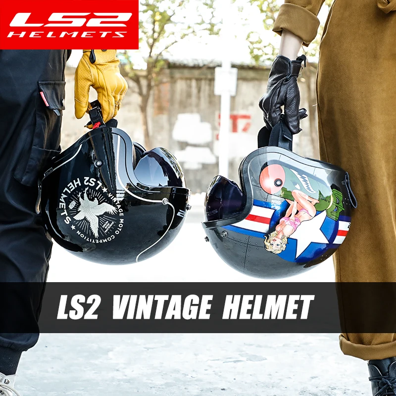 LS2 OF599 Spitfire с открытым лицом винтажный шлем moto rcycle половина 3/4 casco ECE утвержденный