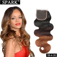 spark ombre brazilian body wave 4x4 lace closure 100 human hair 8 22inch 1b4301b427 colored for black women remy