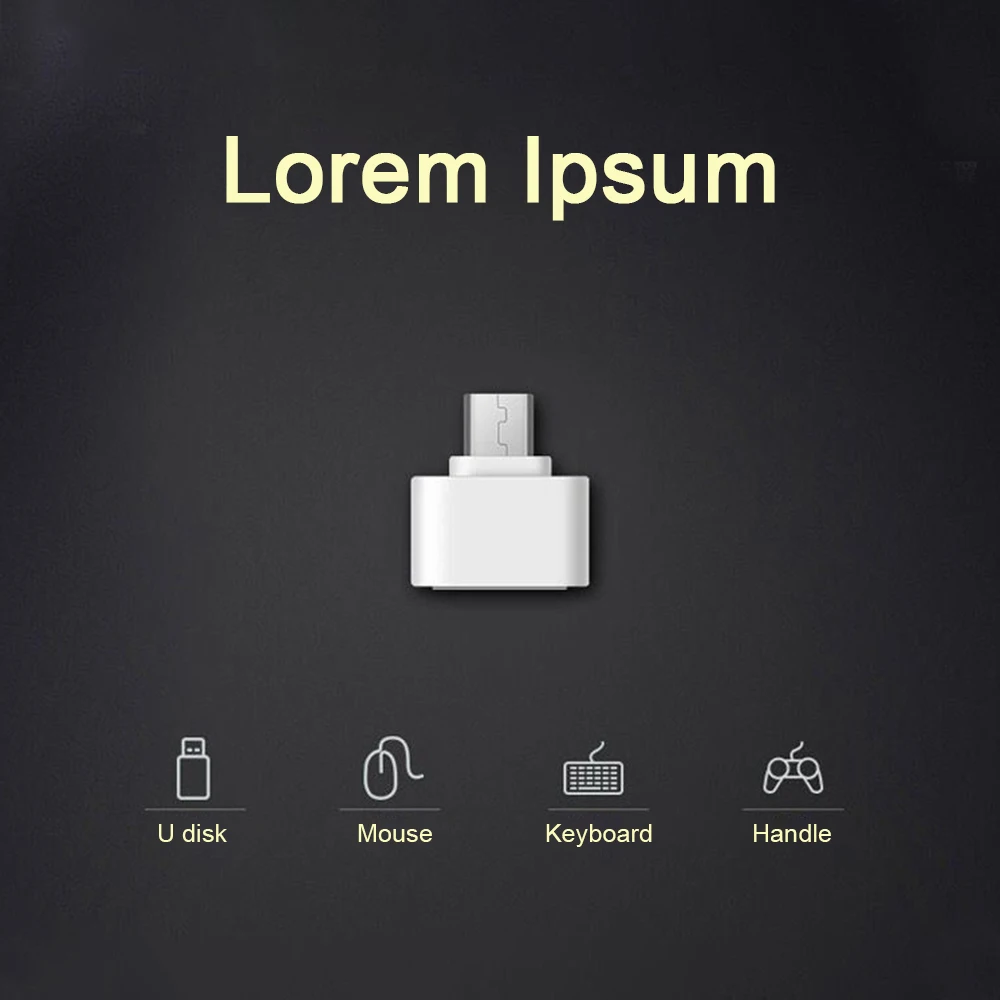 

USB To Type C Converter, Straight Head Charger For Android Phones, USB 2.0 Adapter