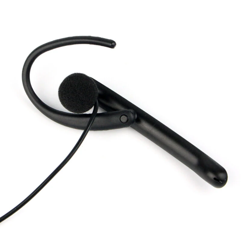 

2 Pin Ear Bar Earpiece Mic PTT Headset For Kenwood BAOFENG TYT WOUXUN Radio NEW