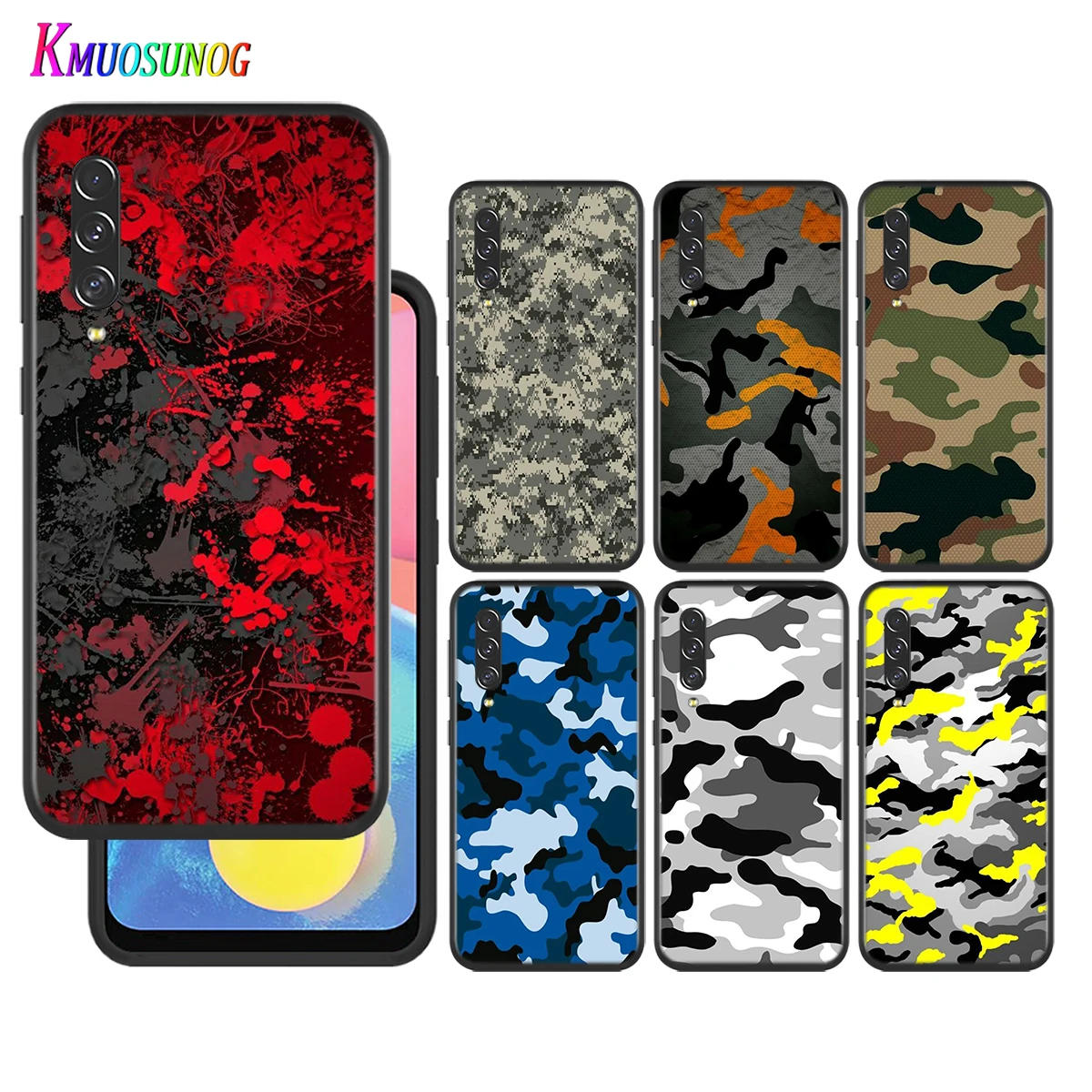 

Silicone shell Camouflage Pattern Camo for Samsung Galaxy A90 A80 A70 A60 A50 A40 A20E A2Core A10 M20 Black Phone Case