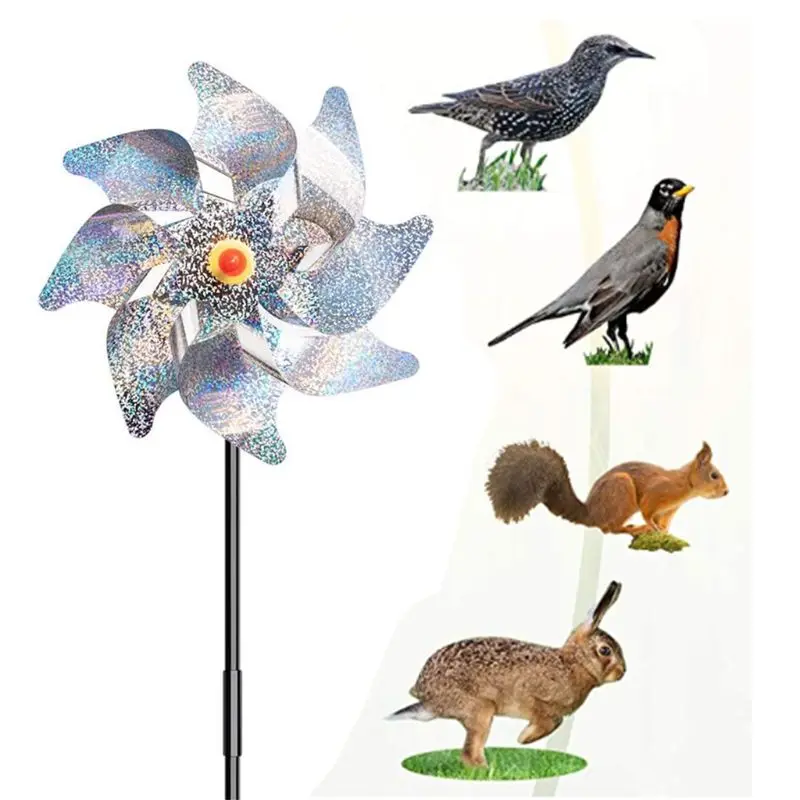 Мельница для сада украшение улицы Серебряный ветряной Спиннер сделай сам