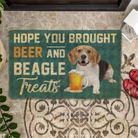hope you brought beer and beagle treats doormat 3d all ove printed non slip door floor mats decor porch doormat 02