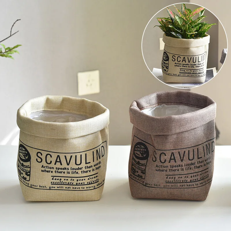 

1pcs fabric flower pot storage bag storage box washable flower device home flower pot cover decorative flower pot J6A60