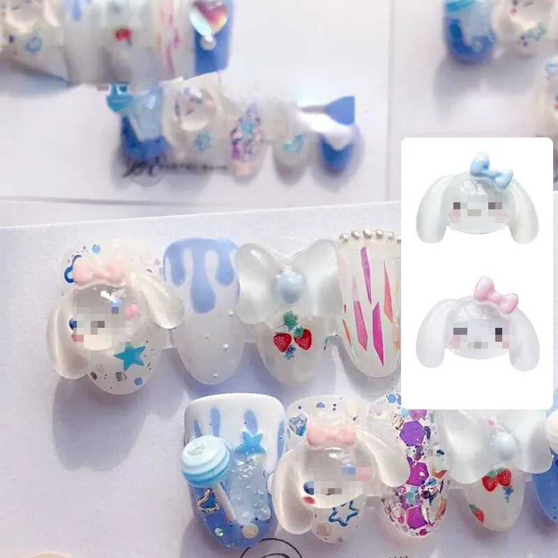 

5 шт. украшения для дизайна ногтей кристалл Корица собака смола алмаз 3D мультфильм милое украшение для ногтей японские аксессуары для дизай...