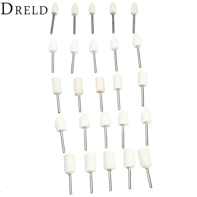 25 шт. Dremel аксессуары войлочная шерсть шлифовальный Полировочный диск колодки
