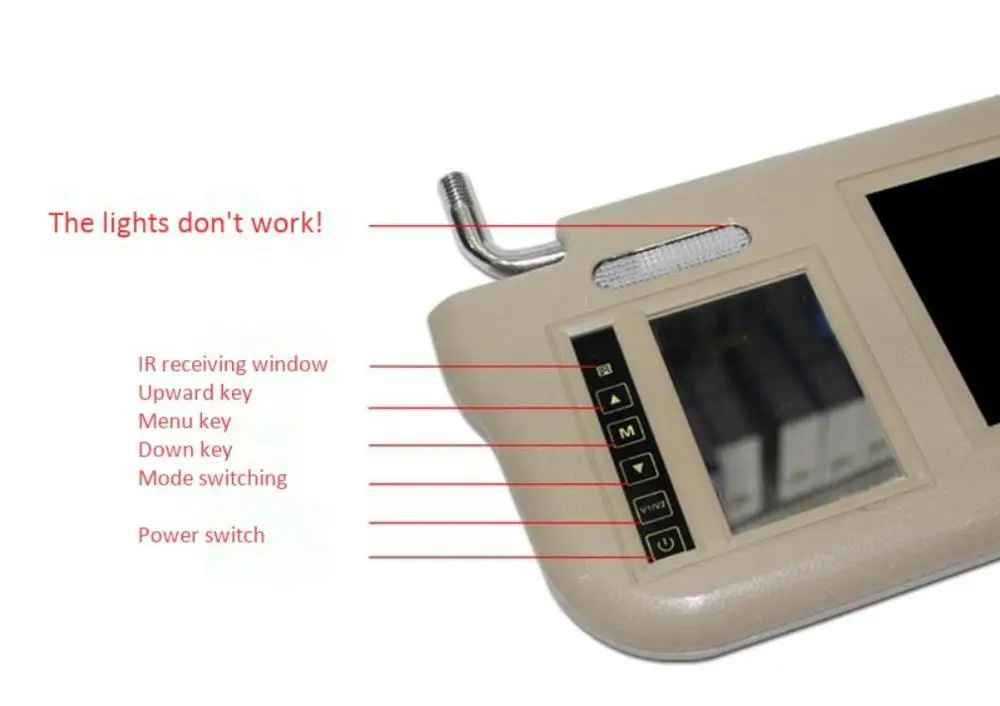 7 дюймовый универсальный солнцезащитный экран TFT ЖК дисплей внутреннее зеркало