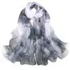 balck Arf женские высококачественные модные длинные мягкие Снуды с принтом лотоса дамские шифоновый шарф женские шали из пашмины элегантные - Цвет: balck