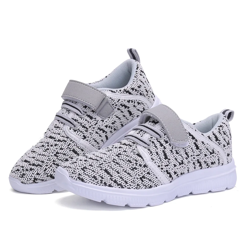 

2020 spring new children's shoes boys and girls breathable flying weaving running casual shoes lightweight kids sports shoes