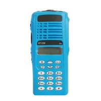 vbll walkie full keypad replacement housing case cover with speaker for motorola ht1250 2way radio blue