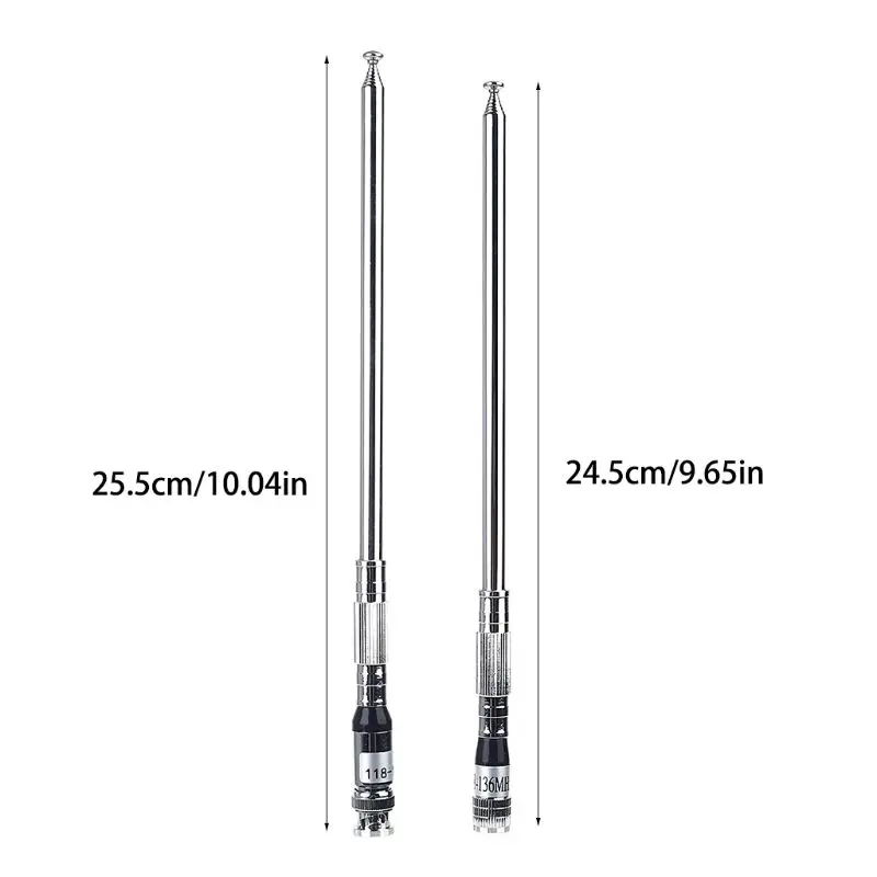

1Pcs 1M Scalable 118-136MHz Whip Telescopic Antenna Multiple Uses Replacement