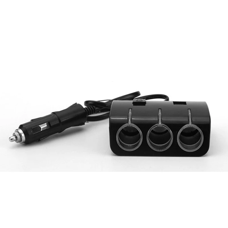

New 3 Way Car Cigarette Lighter Socket Splitter Plug 1.2A Dual USB Ports 12V-24V Car USB Charger Adapter For Phone MP3 DVR Pad