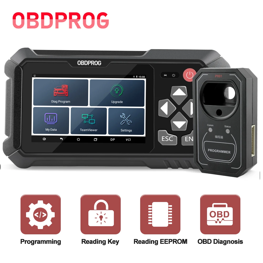 

OBDPROG 501 автомобильный Профессиональный автоматический ключ программист Rreading чип EEPROM иммобилайзер Pin-код OBD2 диагностический инструмент Мног...