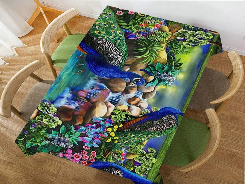 Декоративная прямоугольная скатерть от Ho Me Lili красочная картина с изображением