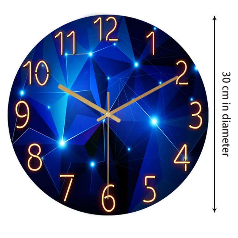 

Modern Large Size Wall Clock,Silent Non Ticking Fashion Battery Quartz Digital Clock for Living Bedroom Decor Dial