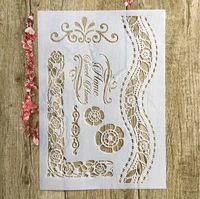 a4 29 21cm flowers floral stencils wall painting scrapbook coloring embossing album decorative paper card template