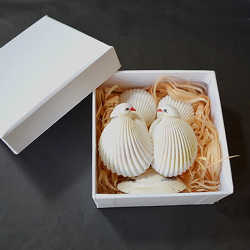 Средиземноморский стиль креативные парные птицы морские ракушки статуи