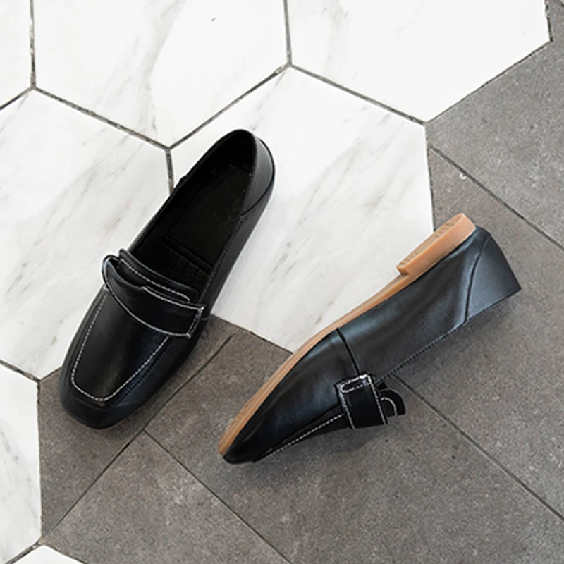 Новинка 2020 года сезон весна осень квадратный мыс туфли лодочки с закрытым носком