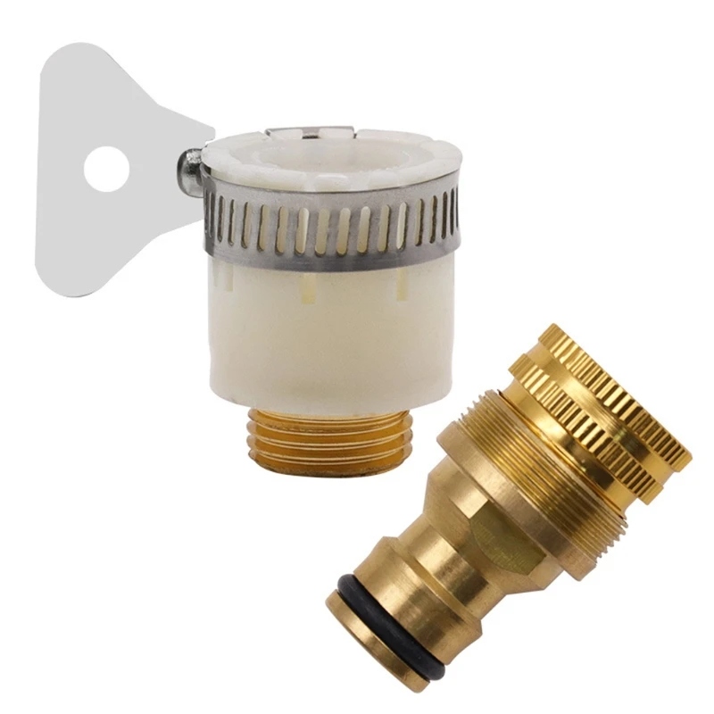

Universal 3-in-1 Faucet Connector Pipe Fitting Barb Tail Male Connector Aluminum Alloy Copper Plated Joint Coupler Adapter Drop