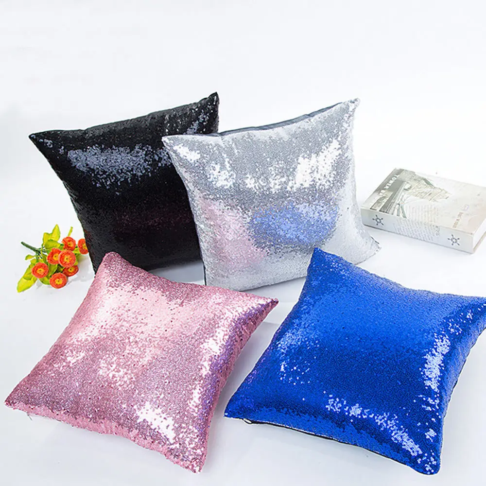 

Sequin Sequin Pillowcase Protective Sleeve Waist Throw Sofa Cushion Cover Home Decoration (9 Colors Randomly Sent 1 Color