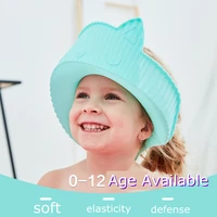baby shampoo silicone baby and children waterproof ear protectors toddlers and children adjustable bath hat