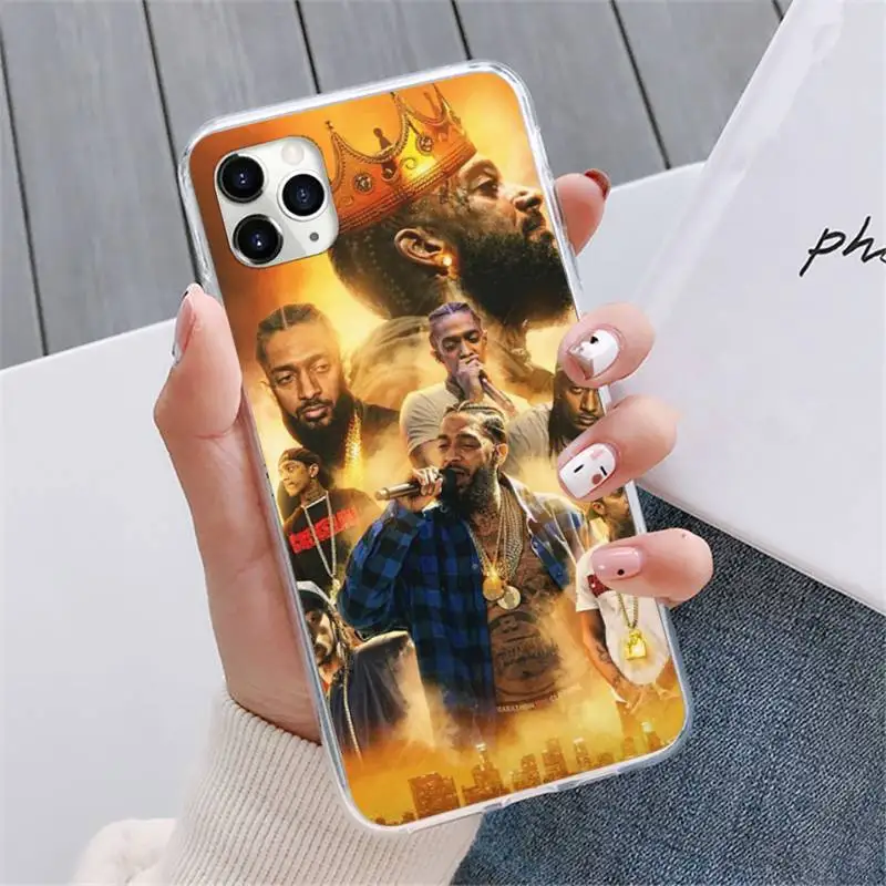 

Rapper Nipsey Hussle Phone Case For iphone 12 5 5s 5c se 6 6s 7 8 plus x xs xr 11 pro max mini