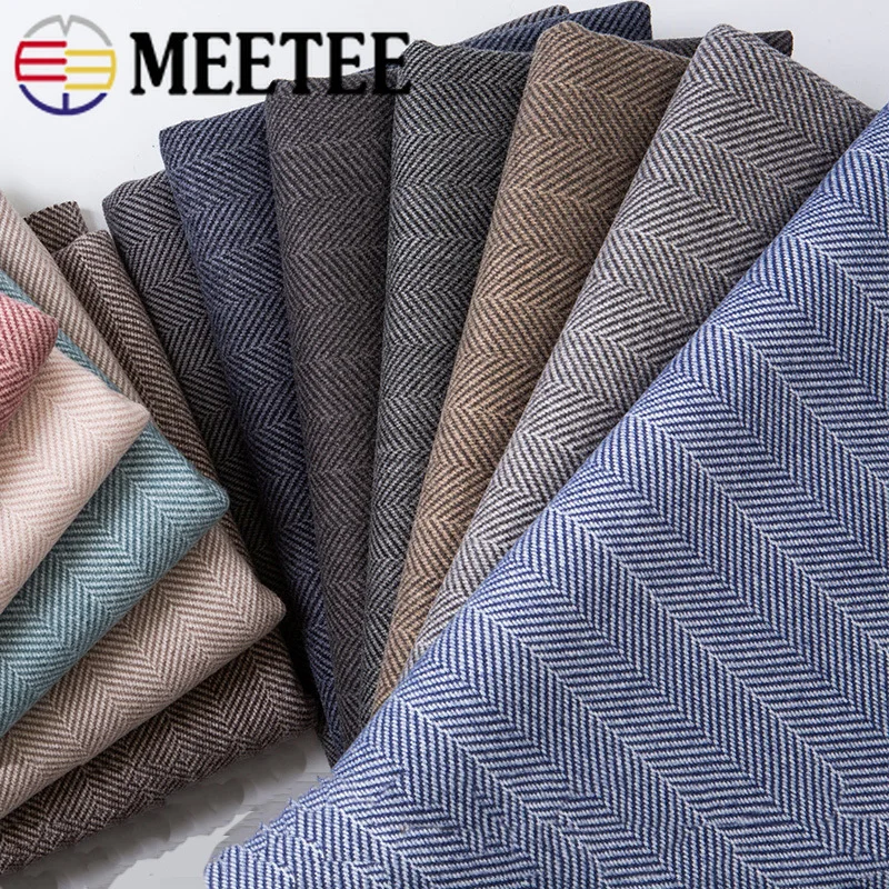 Meetee 50x150 см модная утепленная шерстяная ткань в елочку пальто костюмная сделай