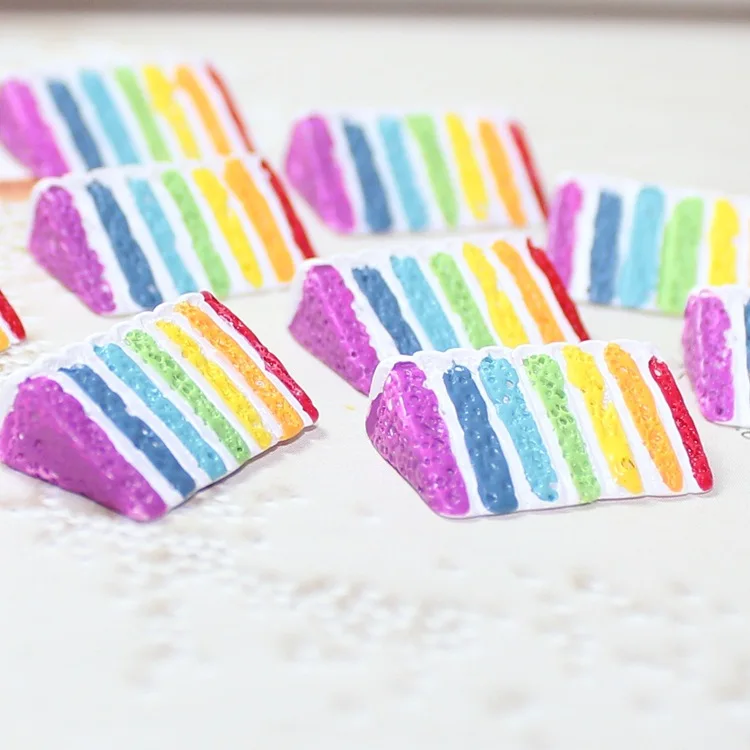 20 шт красочные серьги семицветик милая многослойная Kawaii Запчасти мини короткое