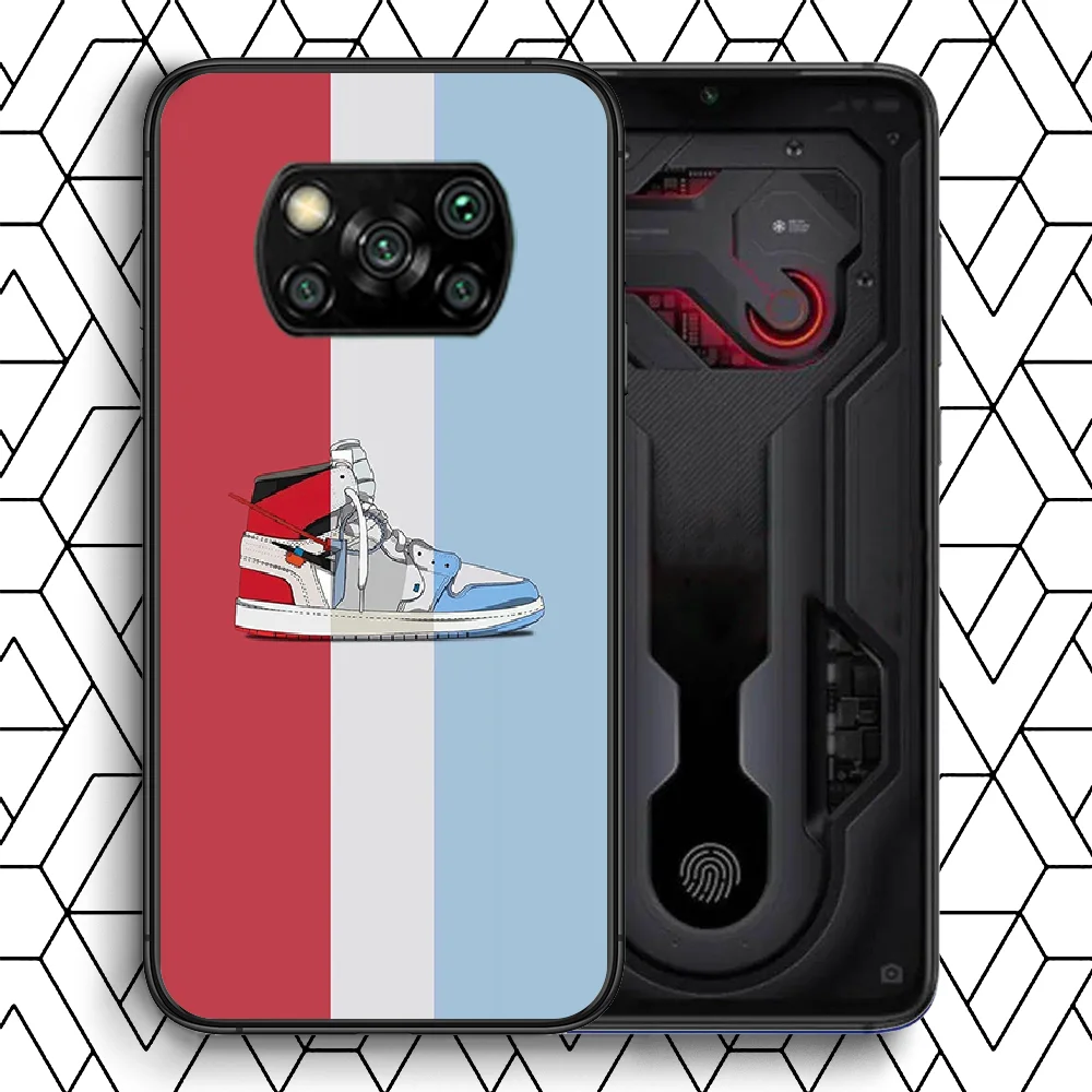 

Sports Shoe Phone case Cover Hull For Xiaomi Mi A2 A3 8 9 9T Note 10 Se Lite Pro black Coque Tpu Bumper Trend Etui Luxury Back