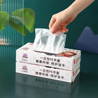 thick and durable disposable gloves food catering plastic film household transparent boxed