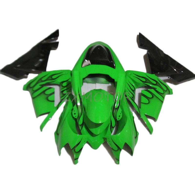 

Подходит для Kawasaki Ninja ZX10R 2004 2005, лидер продаж, комплекты обтекателей zx10r 04 05, зеленые и черные Обтекатели UI17