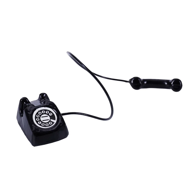 1:12 миниатюрный винтажный телефон с кукольным домиком |