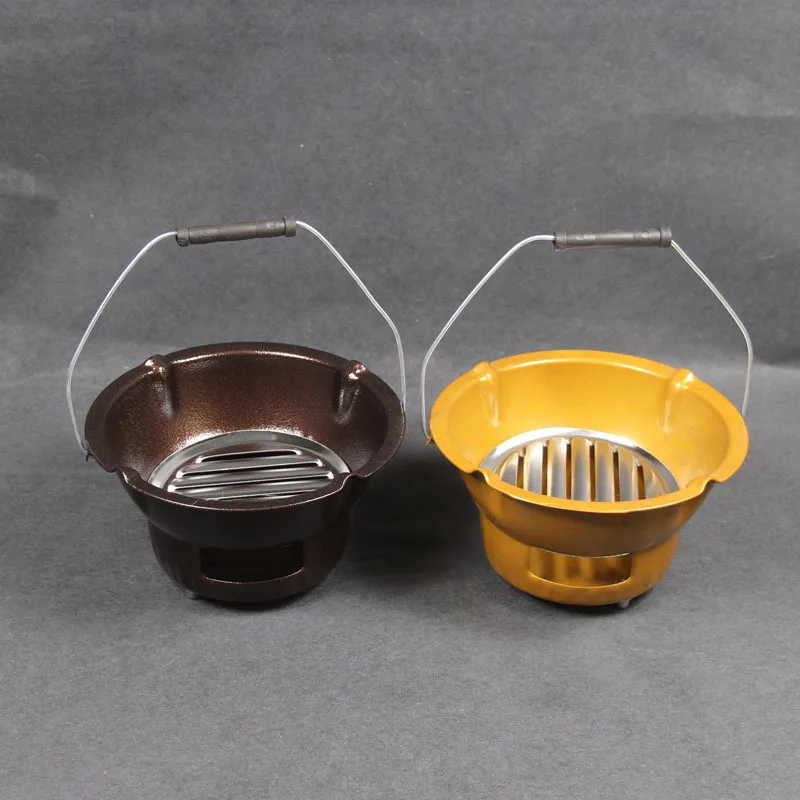 

GIEMZA Goods for 1 Grill Brazier Camping Windproof Cast Iron Cook Kit Chafing Dishes Skewers for Kebabs Alcohol Stove for Tea