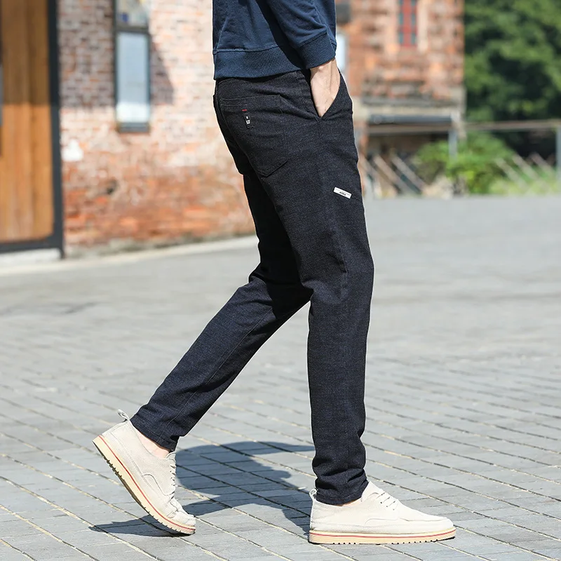 Весна-Осень 2020 мужские модные облегающие Стрейчевые брюки корейские деловые