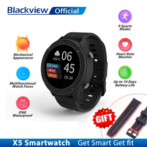 blackview ip68 smartwatch x5 men women sports watch clock sleep monitor fitness tracker heart rate smart watch for ios android free global shipping