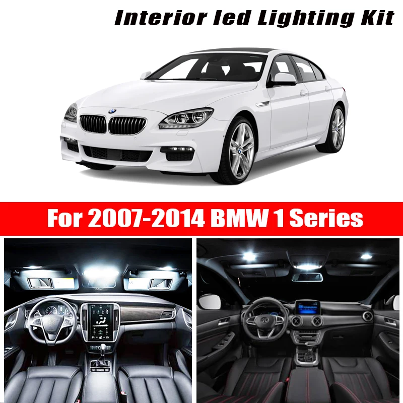 Для 2007 2014 BMW 1 серия белые автомобильные аксессуары Canbus без ошибок светодиодный