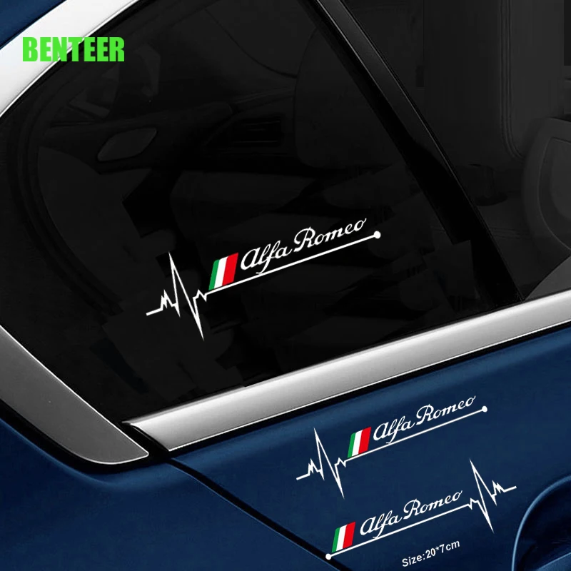 

2pcs Car Windows Sticker For Alfa Romeo Giulia Giulietta 159 156 MITO Stelvio 147 Sportiva Auto Accessories