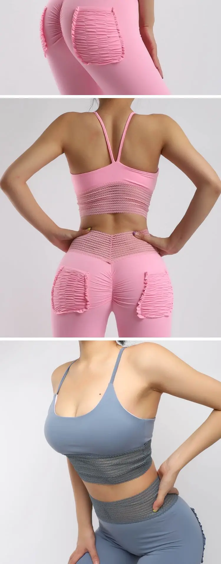 Imlario New Sports Bra Lake Blue Exercise Yoga Tank Racerback Medium Support Workout Tops Absorb Sweat Women Active Sportswear