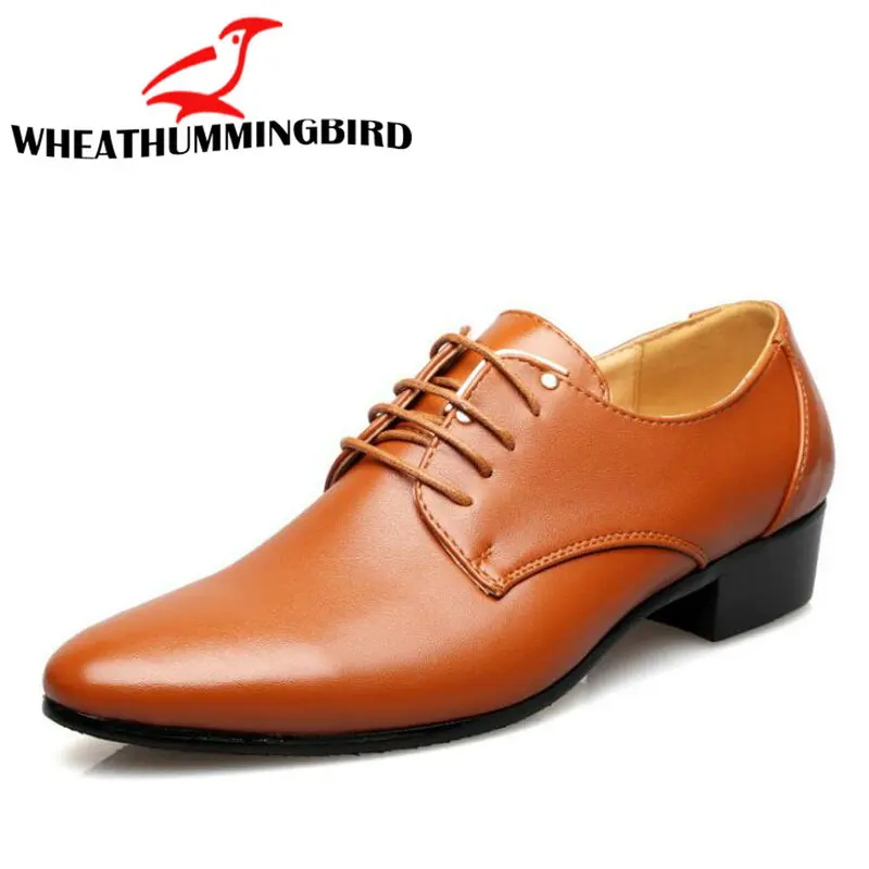 

New Men Formal Shoes Breathable Lace-up Pointed Toe Business PU Leather Footwear Male Dress Shoes Oxford shoes C21-40
