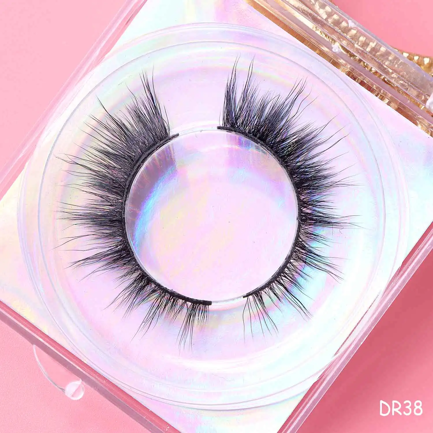

Lashes 3D Faux Mink Lashes Fluffy Soft Wispy Volume Natural long False Eyelashes Eye Lashes Reusable Eyelashs Makeup case