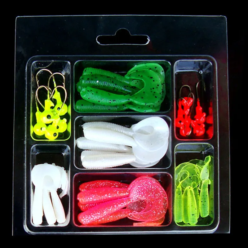 35 шт./компл. миниатюрная мягкая рыболовная приманка свинцовая джиг головка