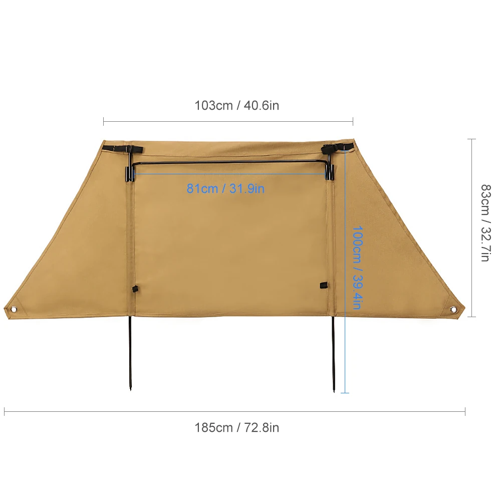 

Foldable Outdoor Camping Windscreen Windproof Sidewall Portable Partition Wall Windproof Array Screen Canvas Windbreak