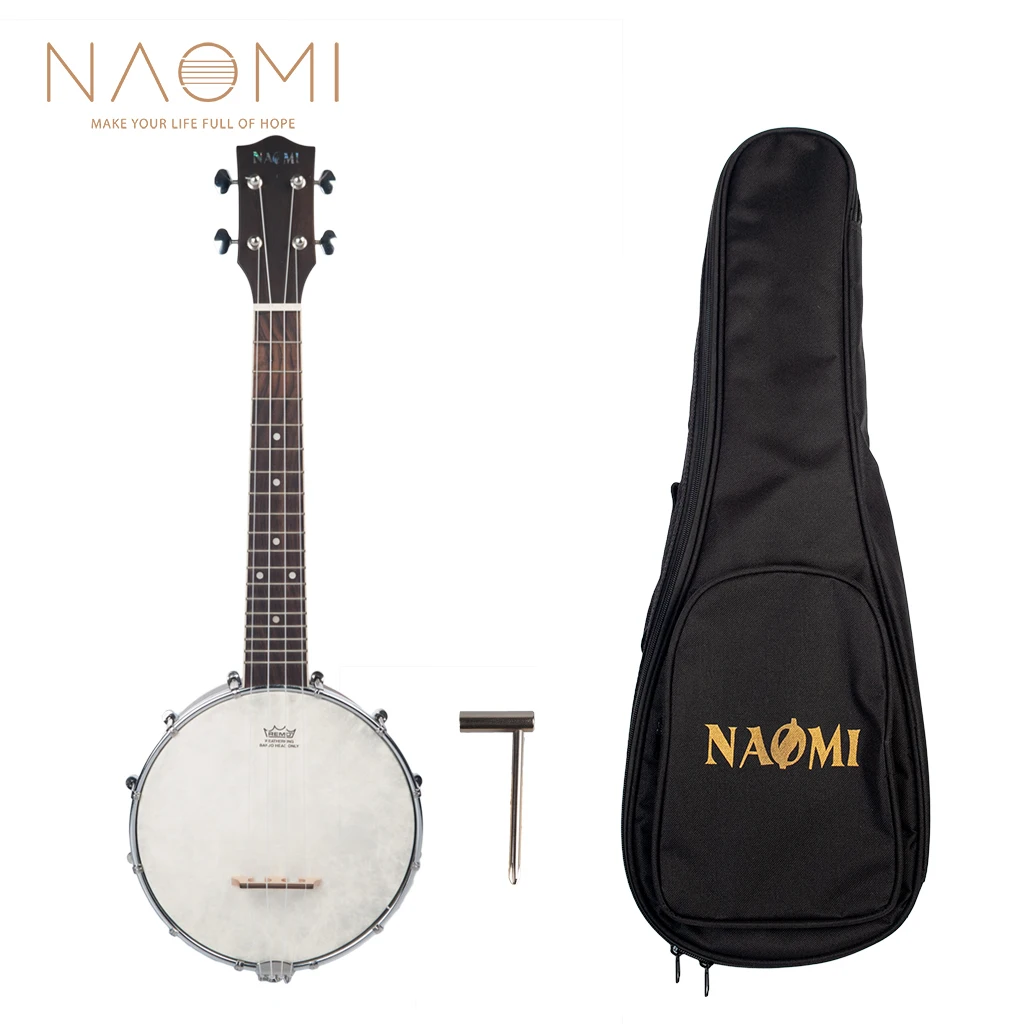 Наоми банджолеле концертные весы банджо 2" укулеле с Gig Bag винтажный цвет банджо